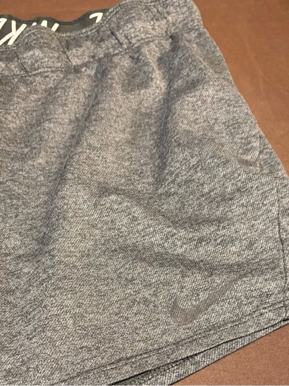 Nike Dark Gray Heather Athletic Shorts with Branded Waistband SZ M
